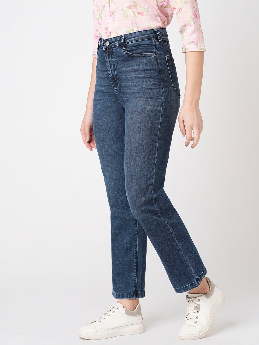 Women High-Rise Loose Straight Jeans