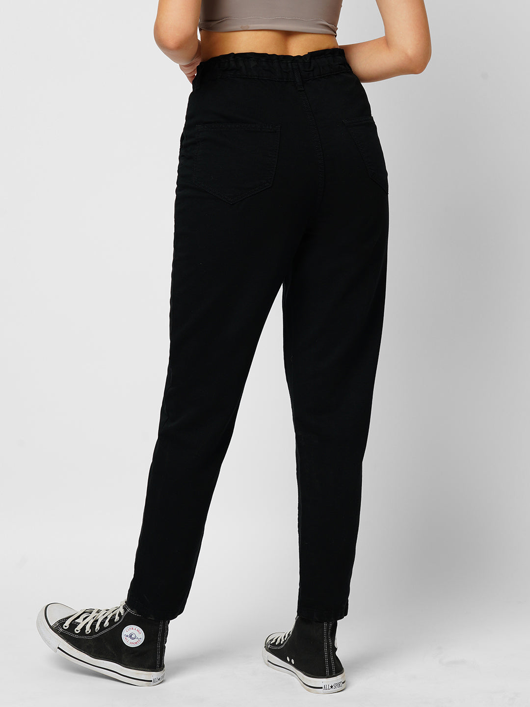 Women Black High-Rise Baggy Fit Jeans