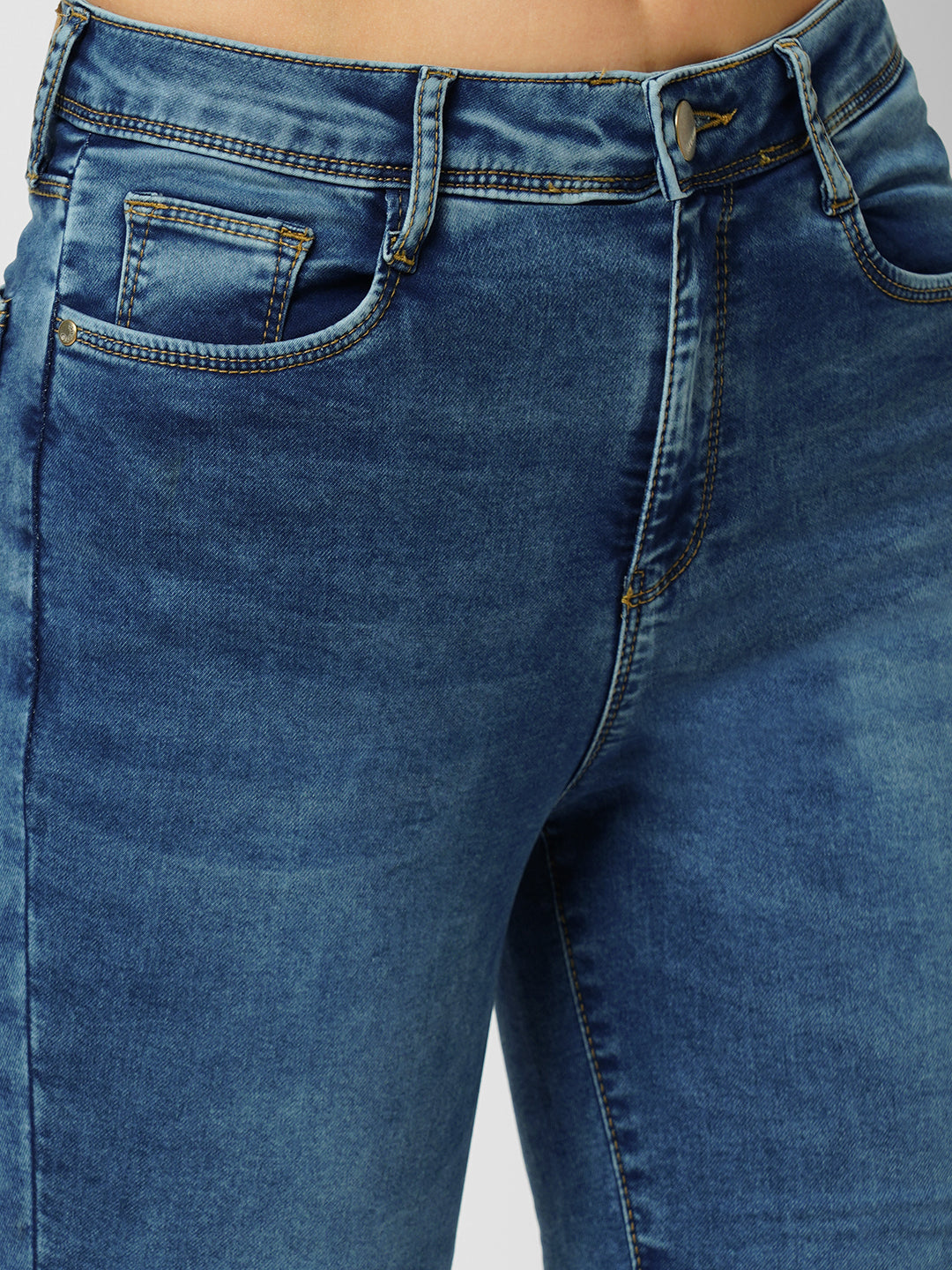 Women Blue Mid-Rise Skinny Jeans