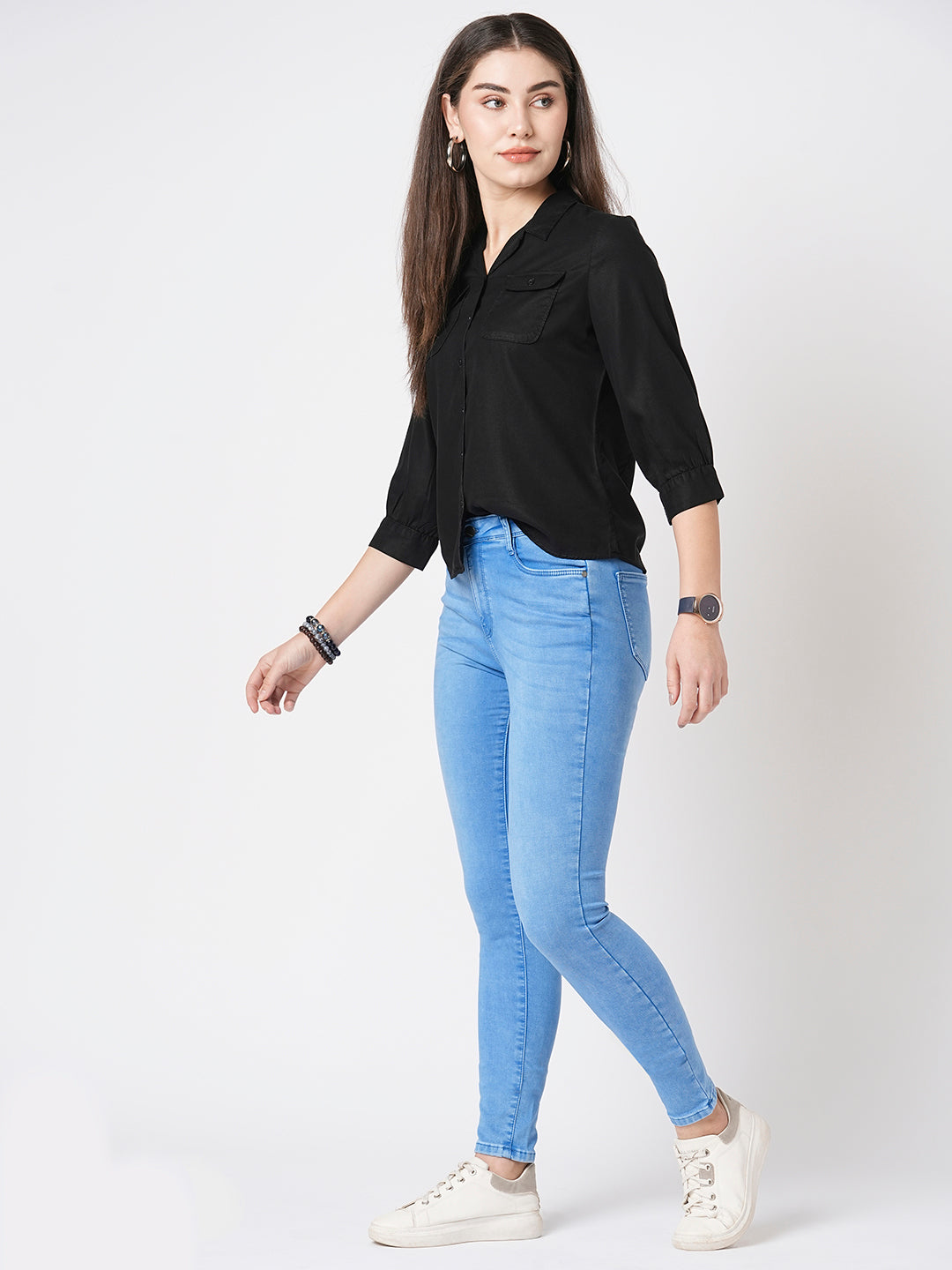 Women Bruno Blue High-Rise Skinny Jeans
