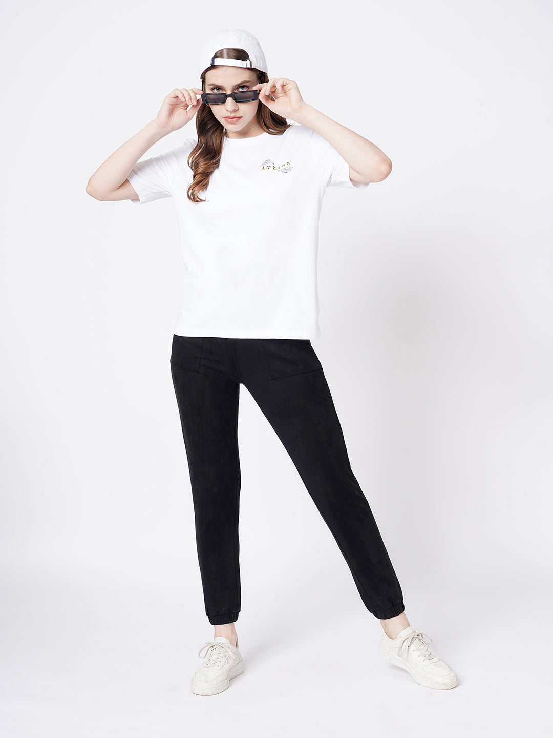 Women Black High-Rise Joggers