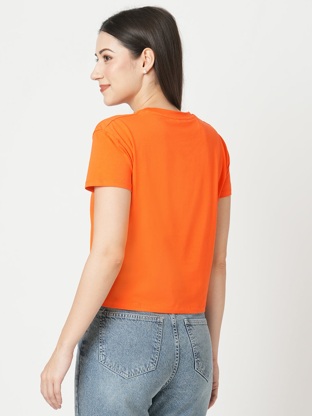 Women Tangerine Graphic Tees