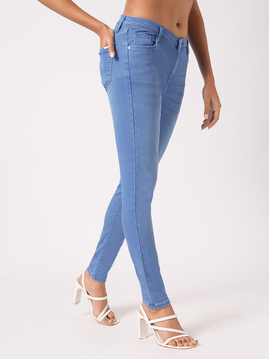 Women Bruno Blue High-Rise Skinny Jeans