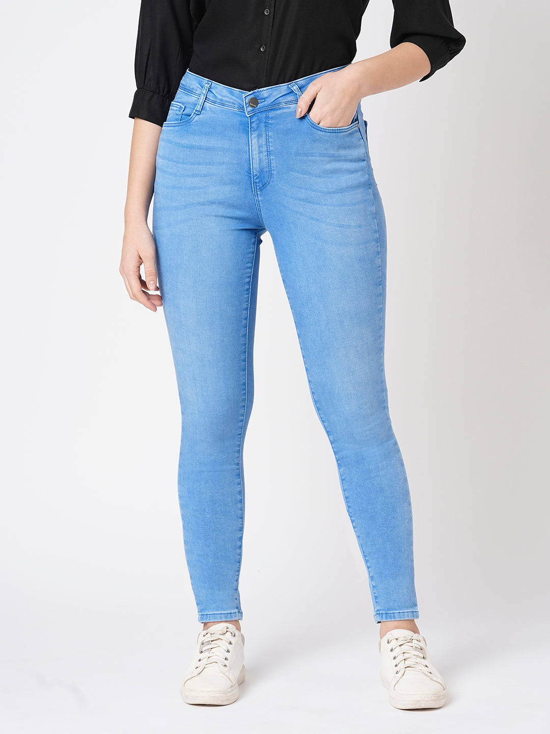 Women Bruno Blue High-Rise Skinny Jeans