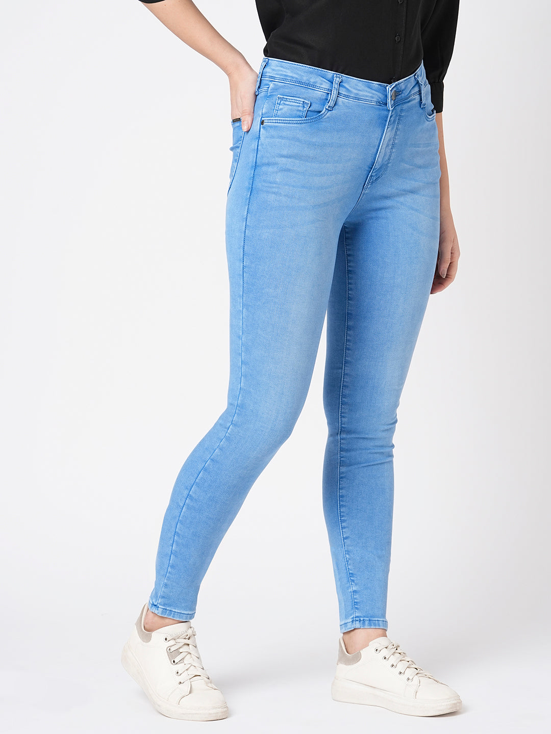 Women Bruno Blue High-Rise Skinny Jeans