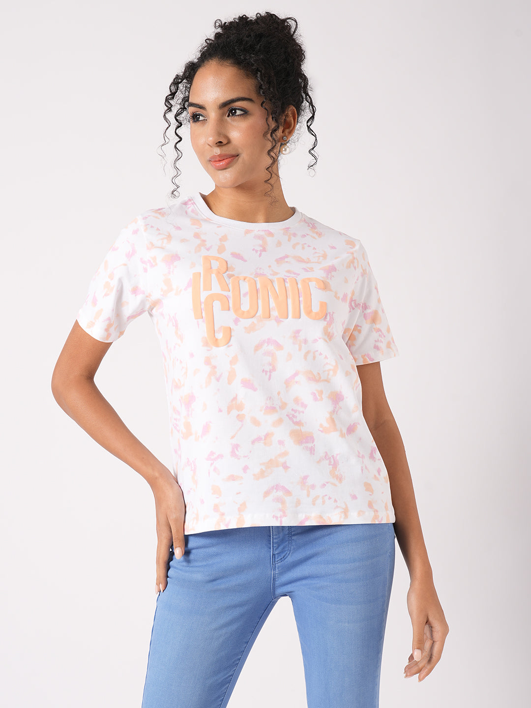 Women Tie & Dye Graphic Slim Tees