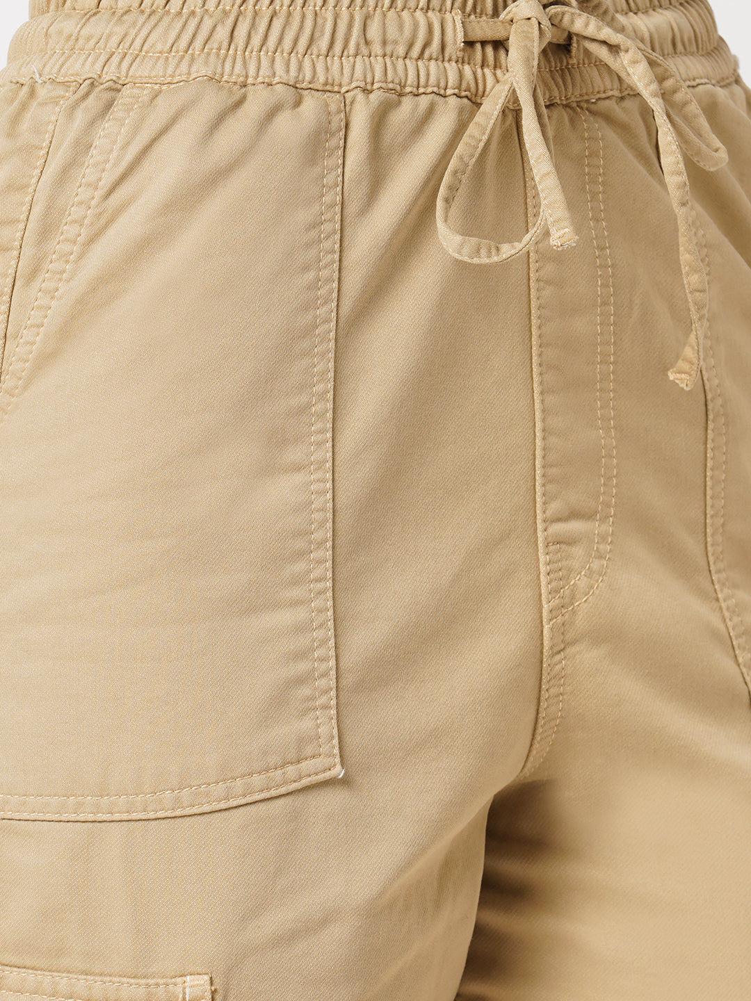 Women High-Rise Denim Joggers