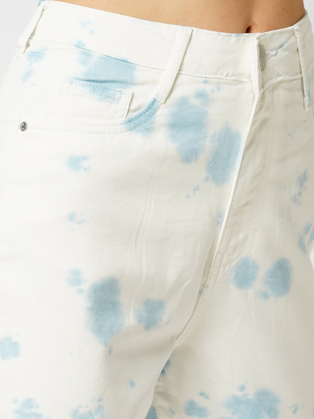 Women White High-Rise Straight Fit Jeans