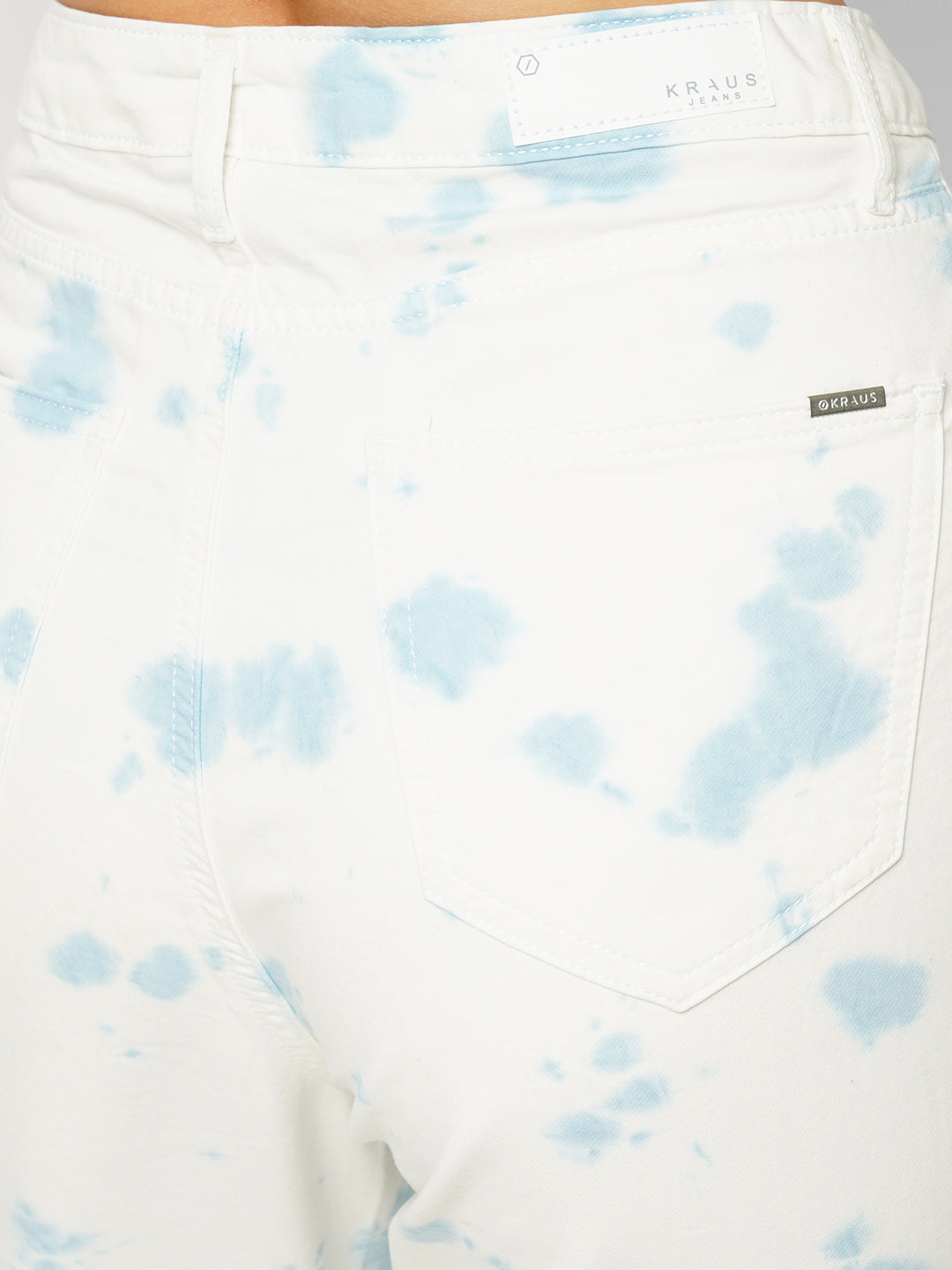 Women White High-Rise Straight Fit Jeans