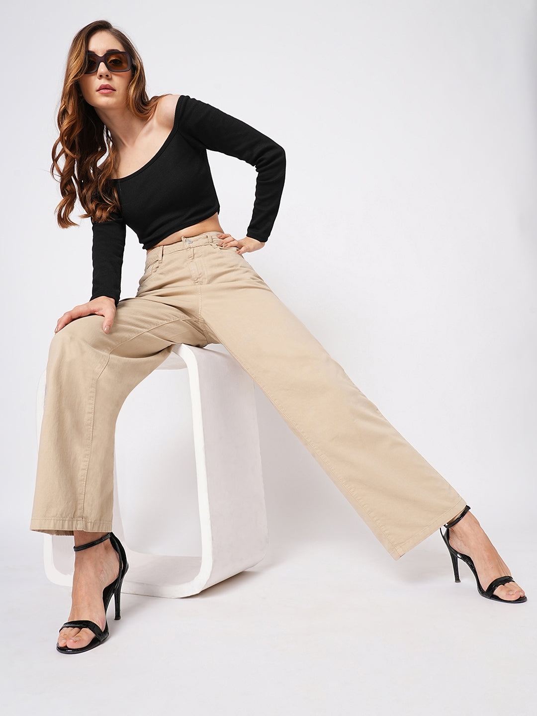 Women High-Rise Wide Leg Jeans