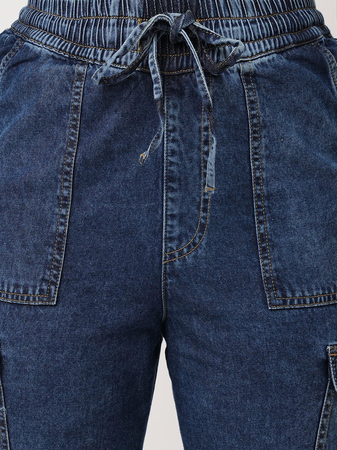 Women Blue Mid-Rise Skinny Joggers