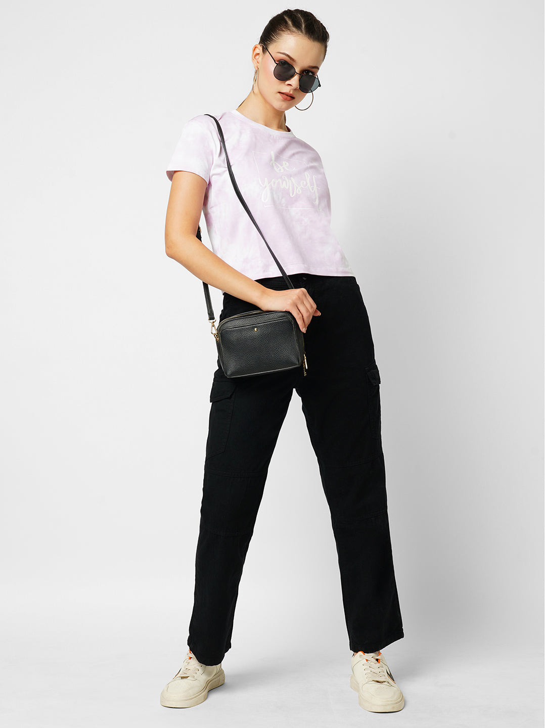Women Black Mid-Rise Skinny Cargo