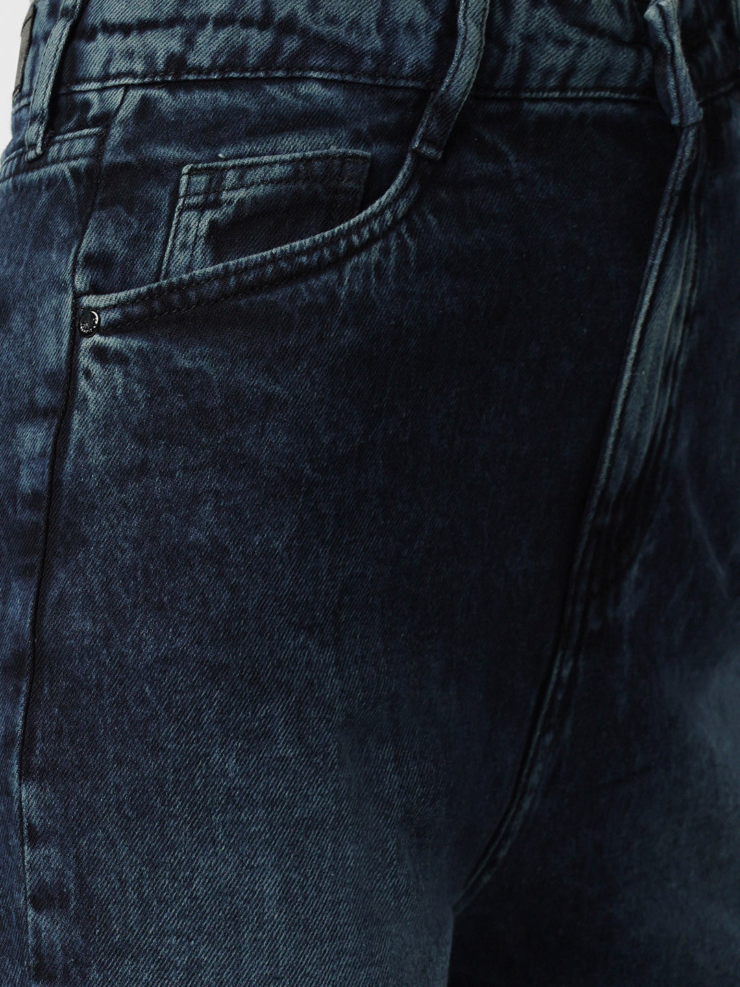 Women Charcoal Black Loose Straight Fit Jeans