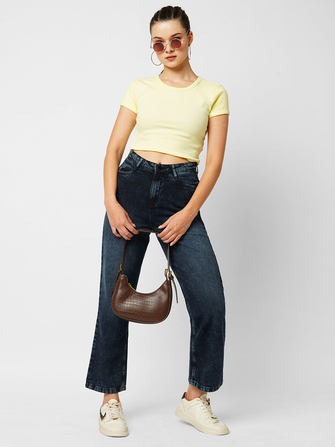 Women High-Rise Loose Straight Jeans