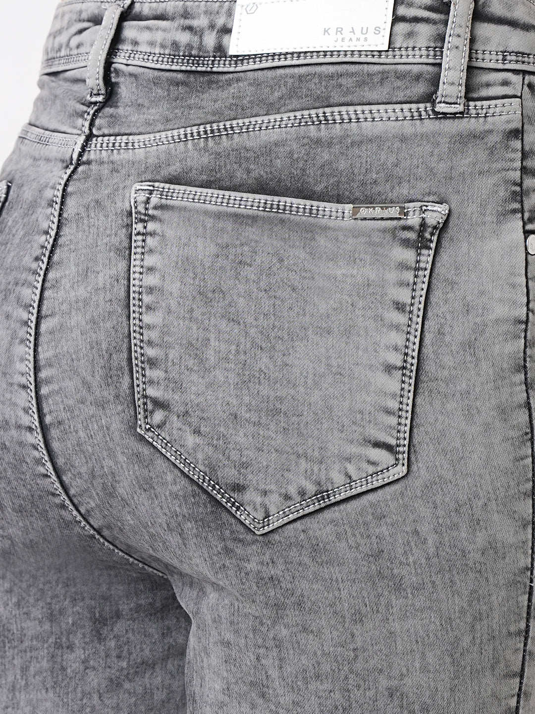 Women Grey High-Rise Skinny Jeans