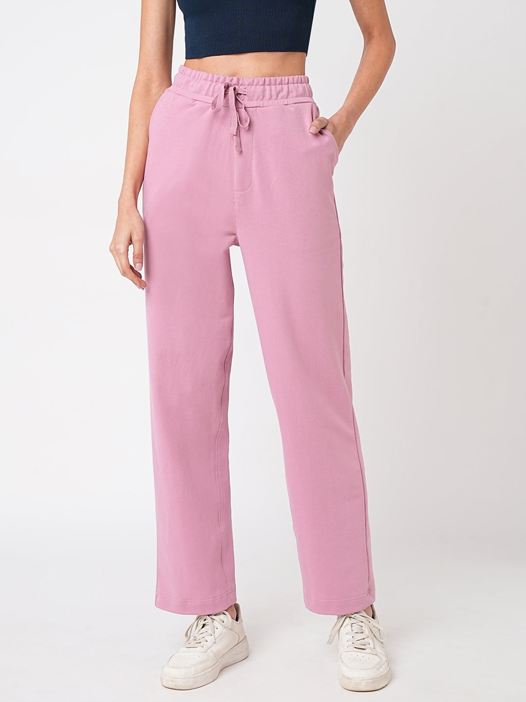 Women Dusty Pink Mid-Rise Athleisure