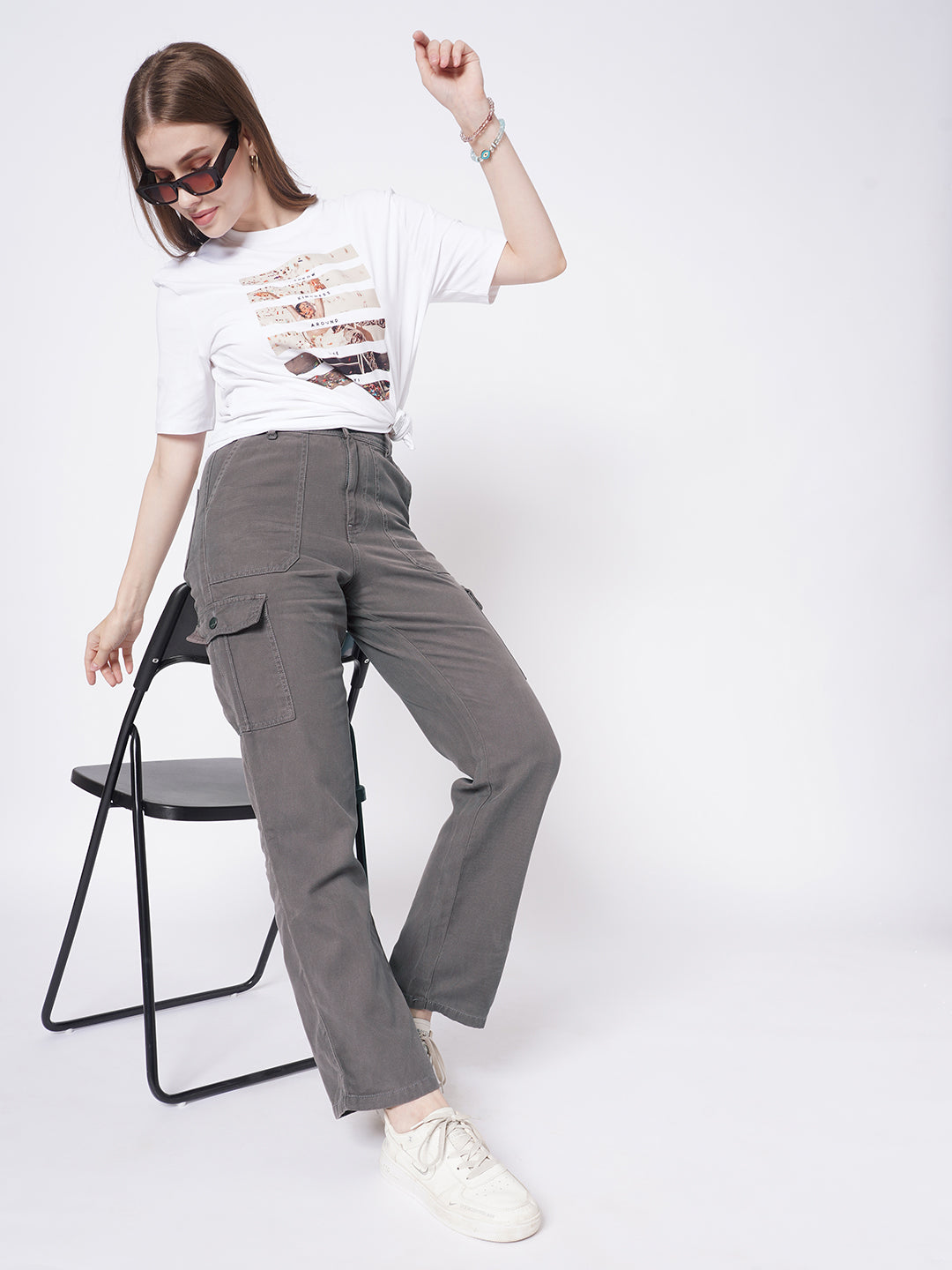 Women Grey Cargo