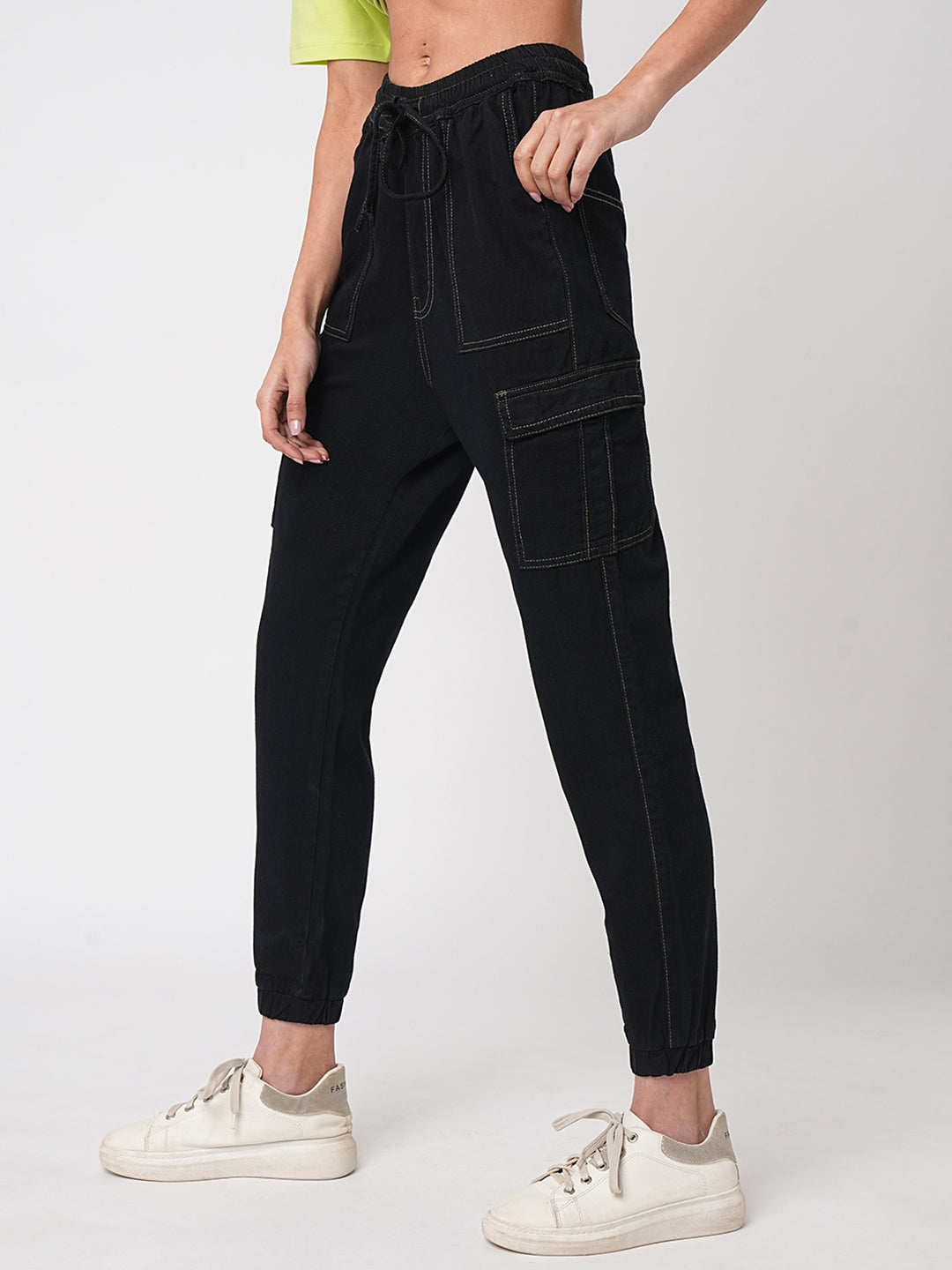 Women High-Rise Cargo Joggers
