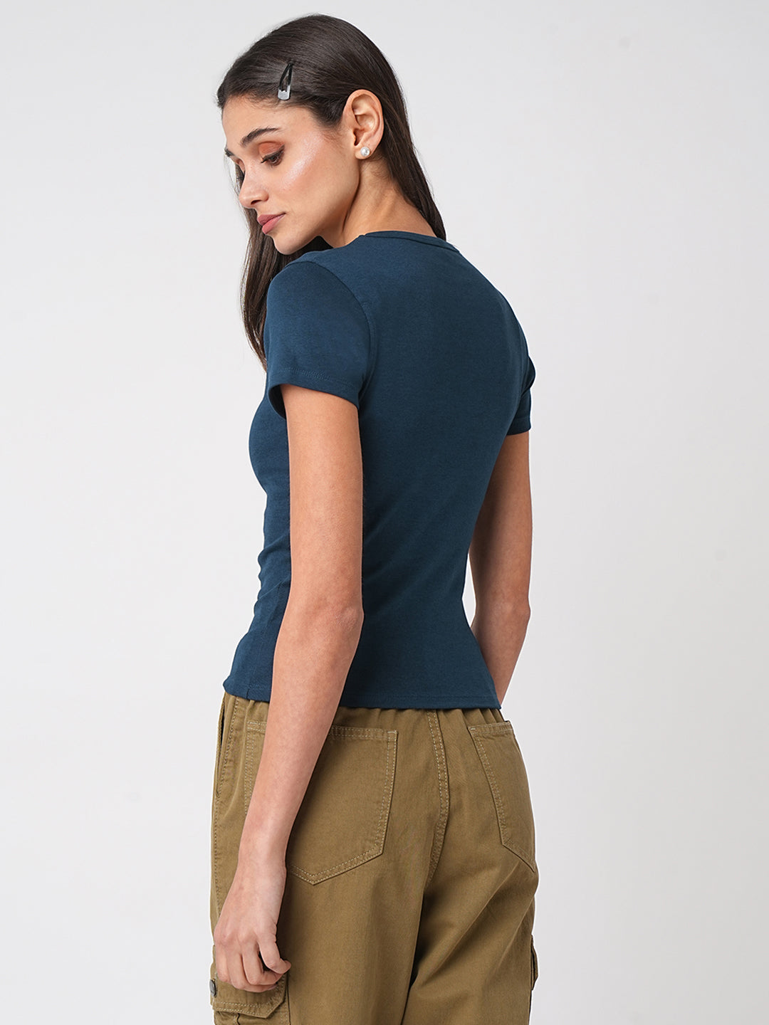 Women Airforce Solid T-Shirt