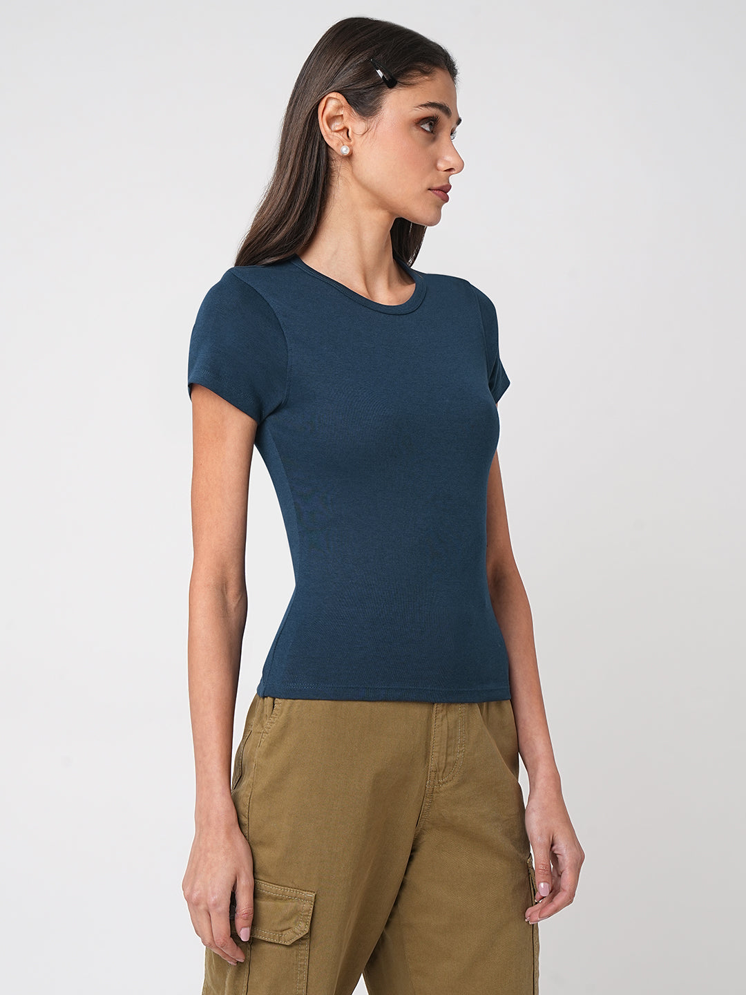Women Airforce Solid T-Shirt