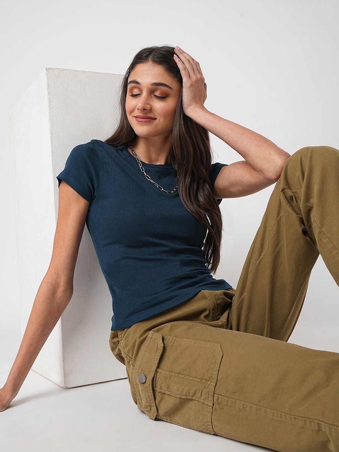 Women Airforce Solid T-Shirt