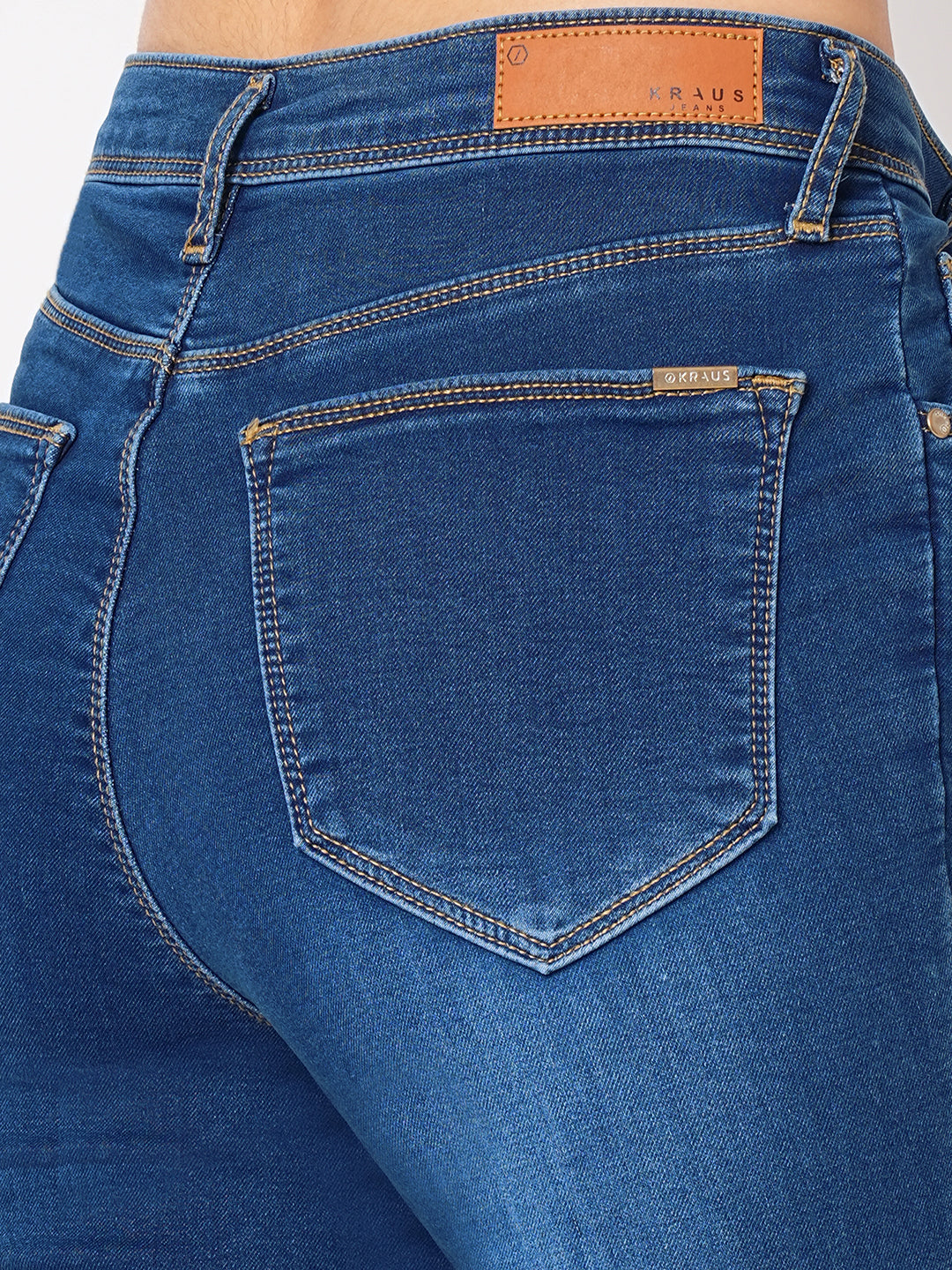 Women High-Rise Mini Flare Jeans
