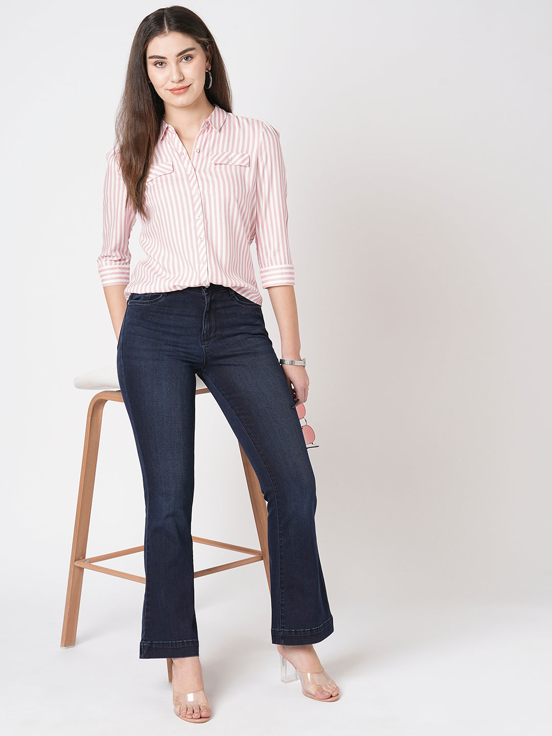 Women High-Rise Flared Jeans