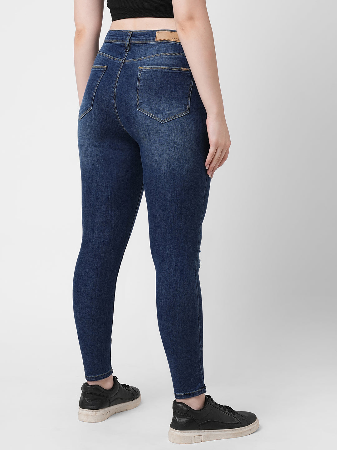 Women Blue High-Rise Skinny Jeans