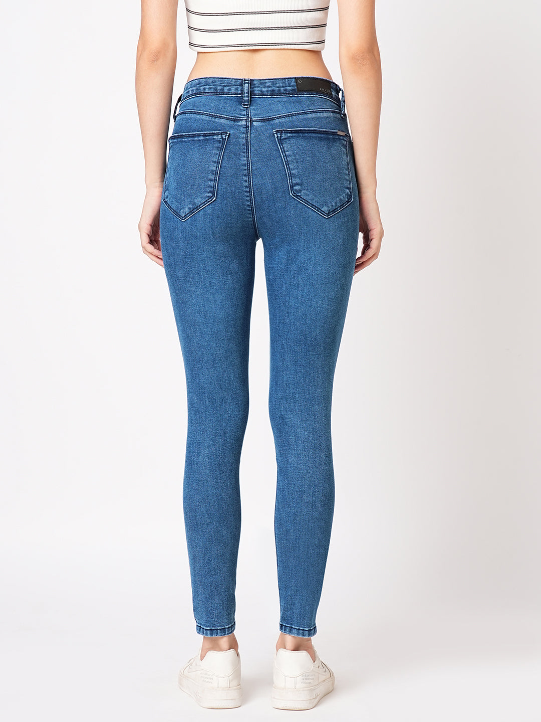 Women Blue High-Rise Skinny Jeans