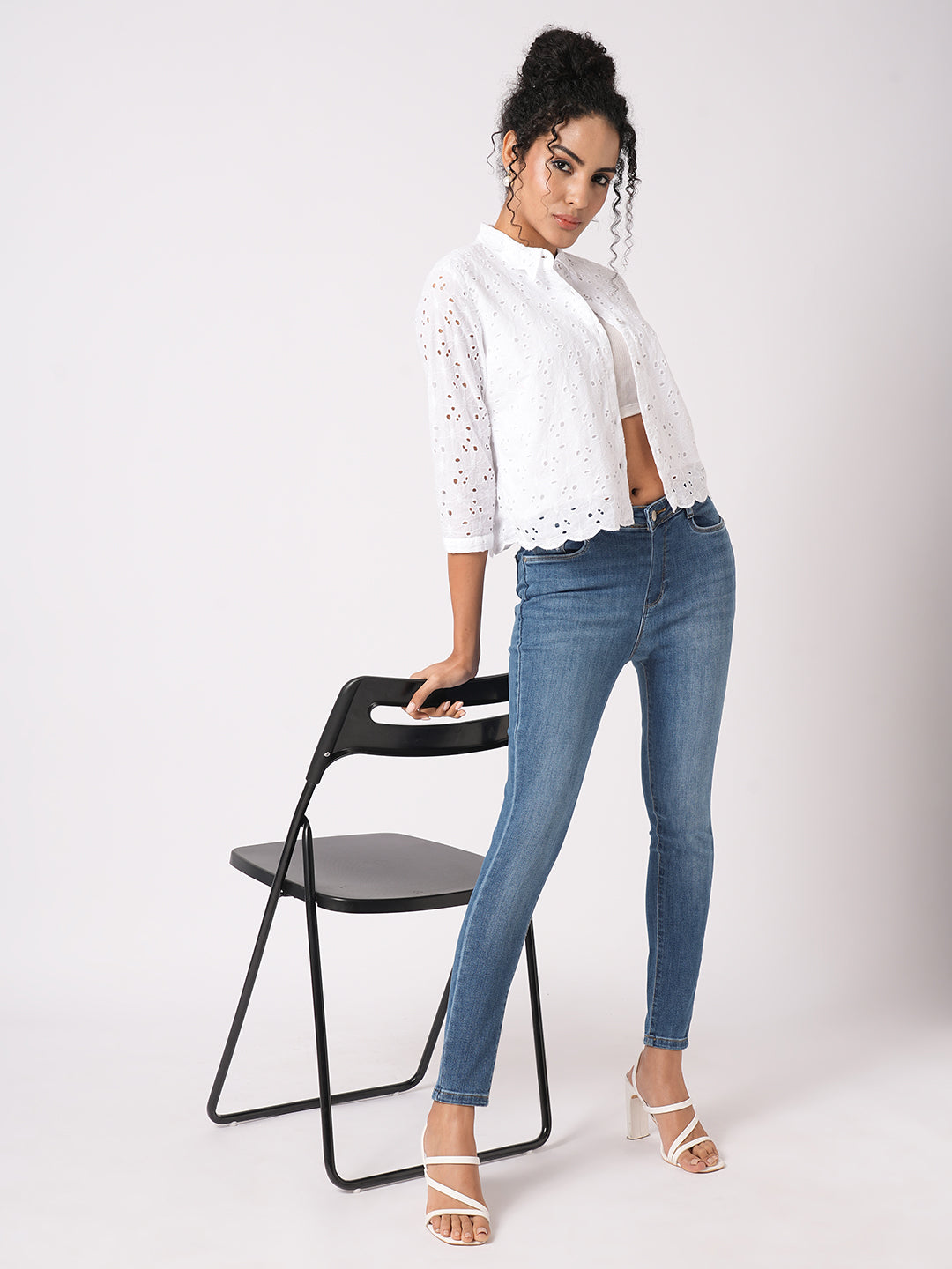 Women Blue Sky High-Rise Skinny Fit Jeans