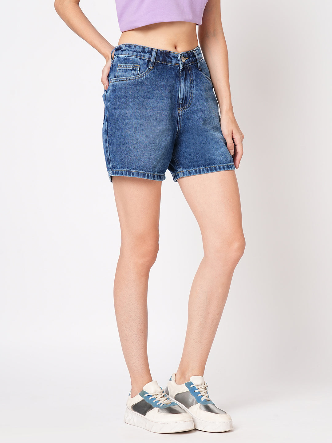 Women High-Rise Slim Fit Shorts