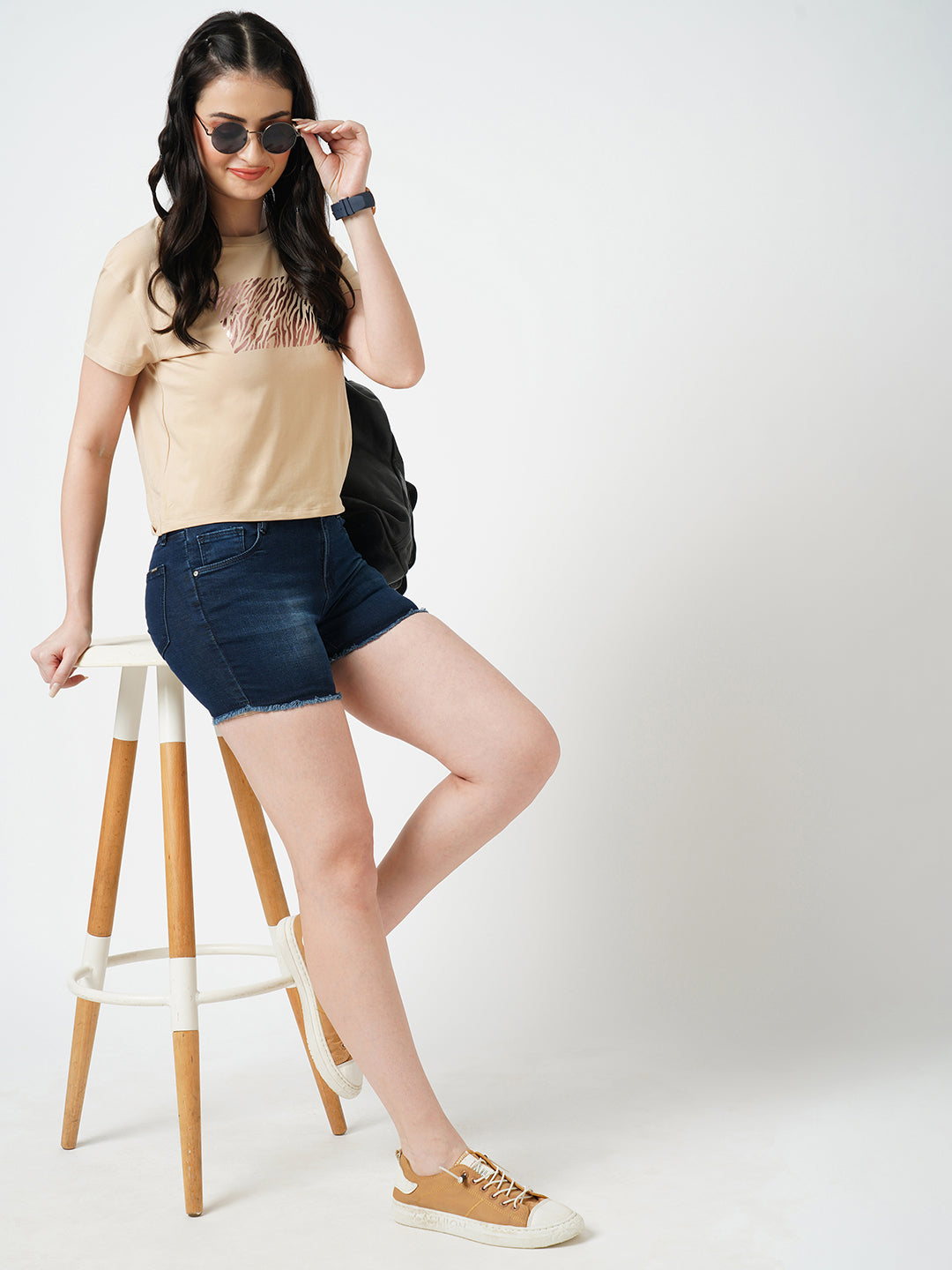 Women Blue Slim Fit Shorts