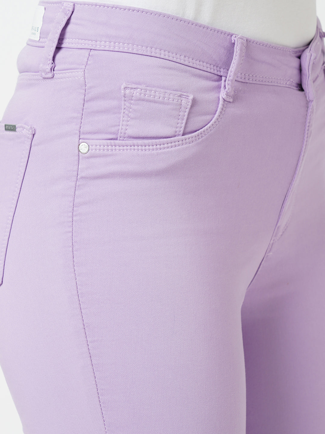 Women Lilac High-Rise Skinny Fit Jeans