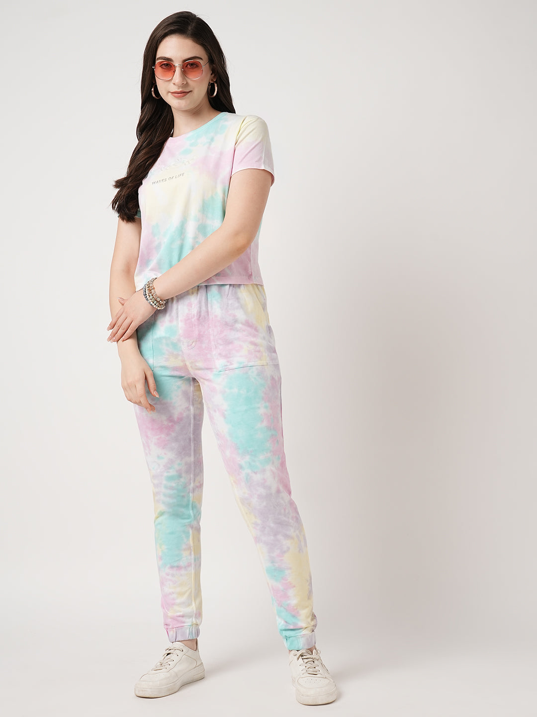 Women Multi Tie Dye Crop Tees