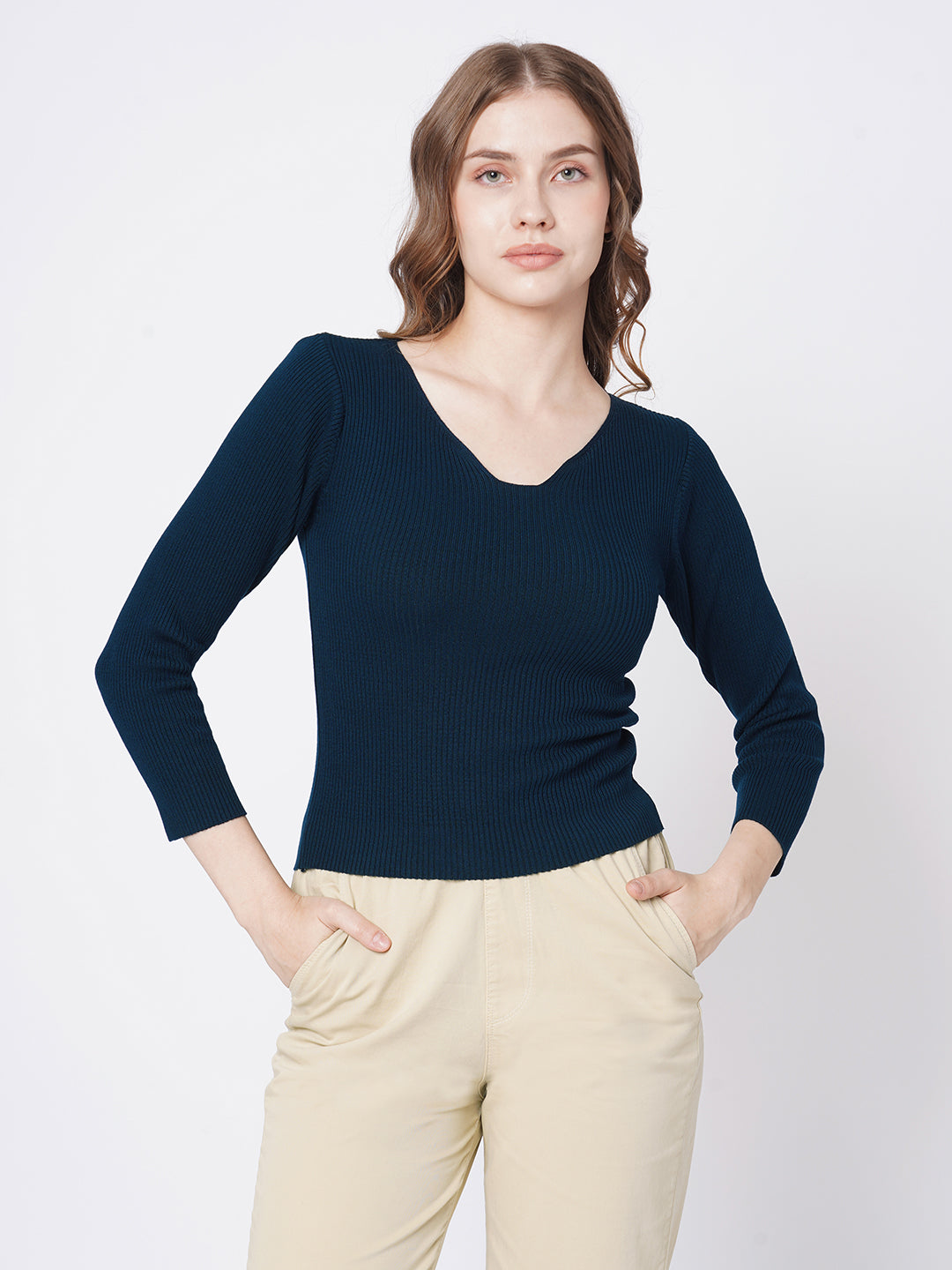 Women Ribbed T-Shirt
