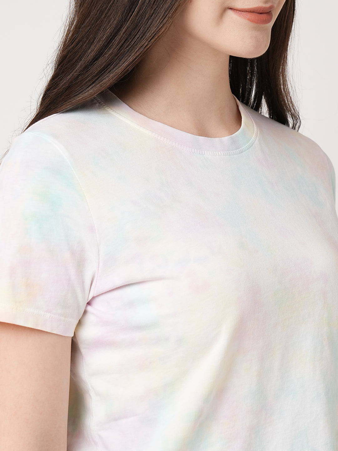 Women Multi Tie & Dye Short Sleeves T-shirt