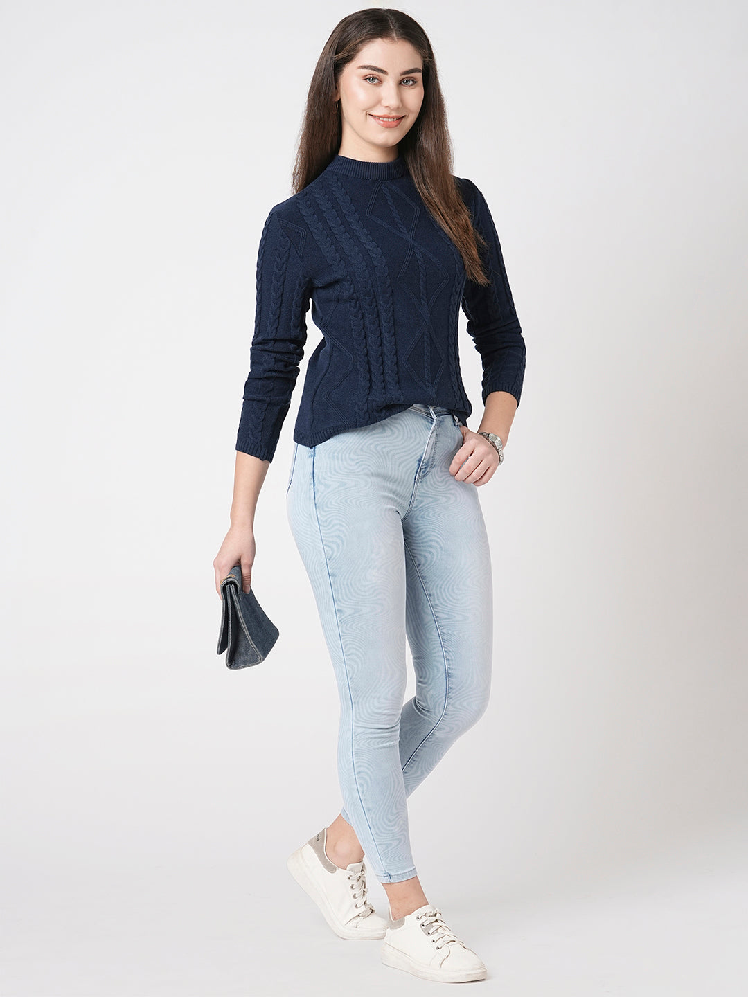 Light Blue Mid-Rise Skinny Jeans
