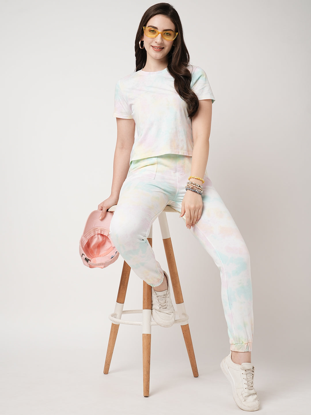 Women Multi-Tie-Dye Athleisure T-Shirt