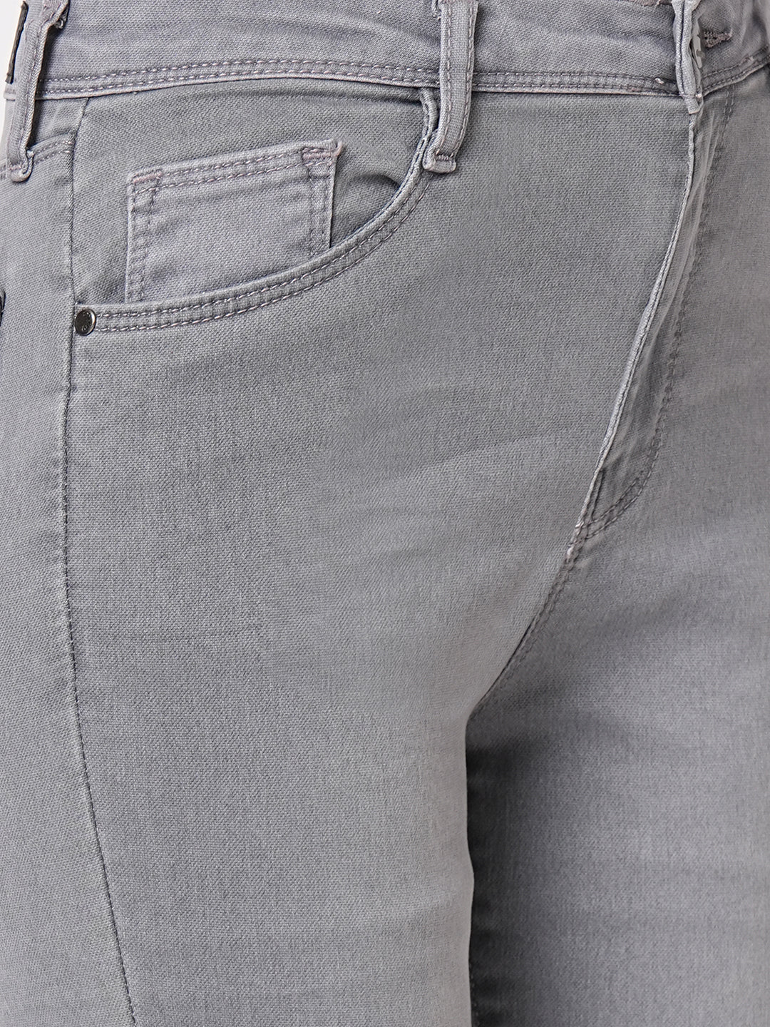 Women Grey High-Rise Skinny Jeans