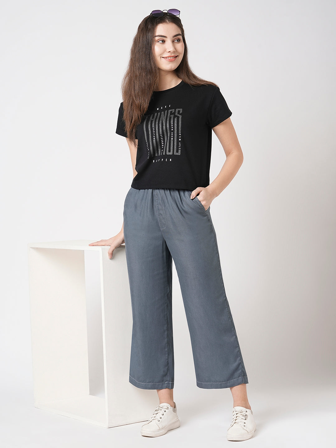 Women Grey Culottes