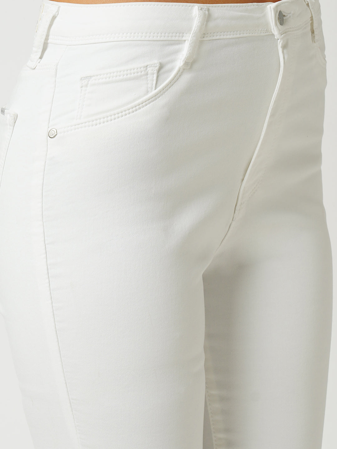Women White High Rise Skinny Jeans
