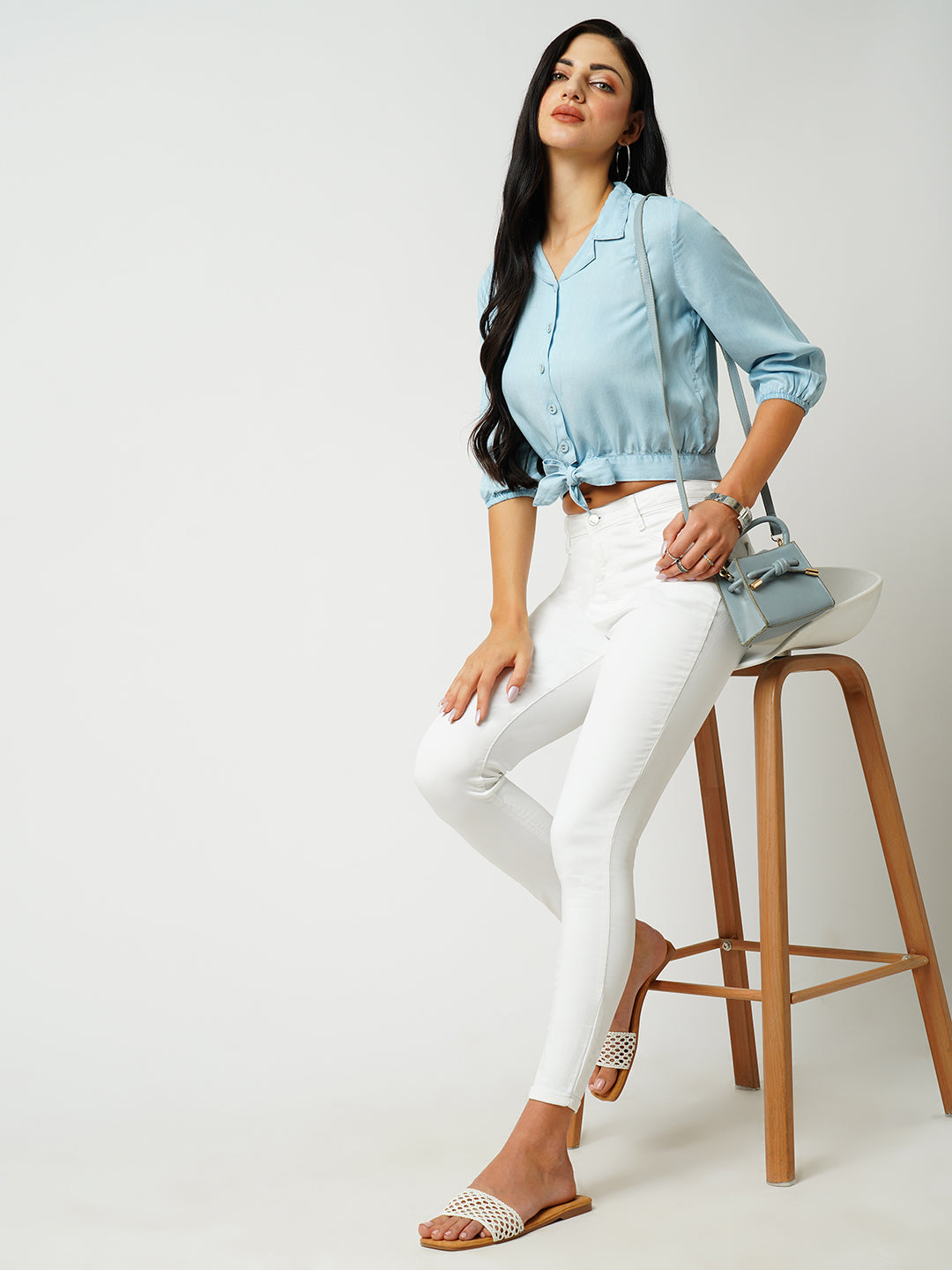 Women White High Rise Skinny Jeans