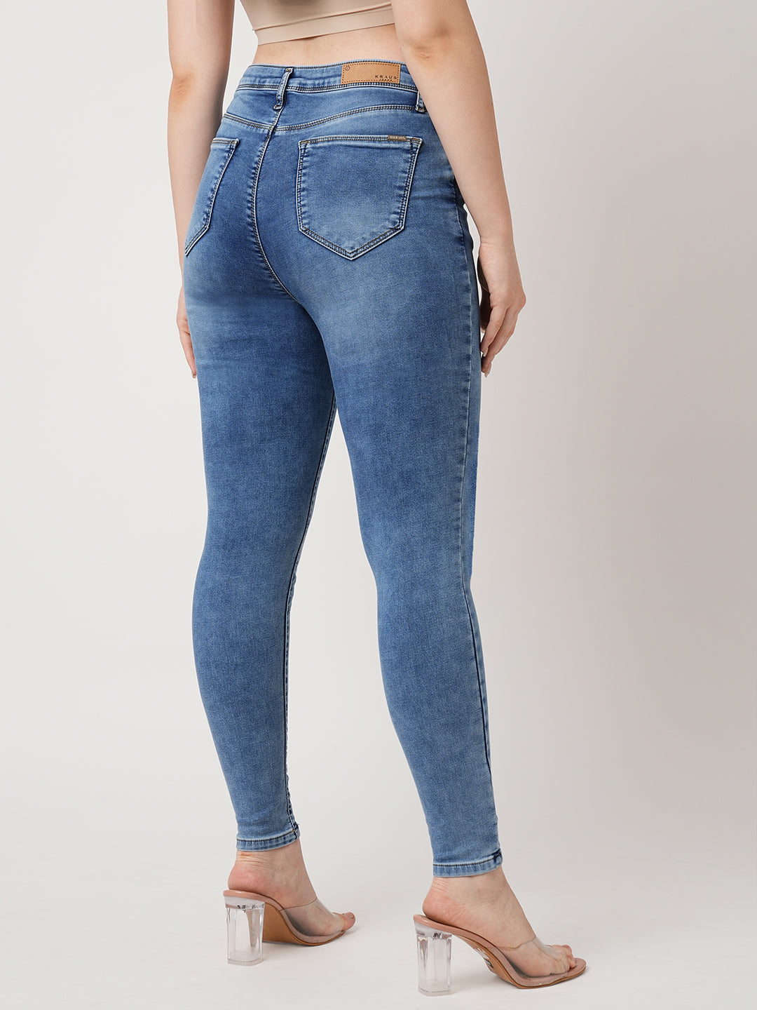 Women Sky High-Rise Skinny Fit Jeans