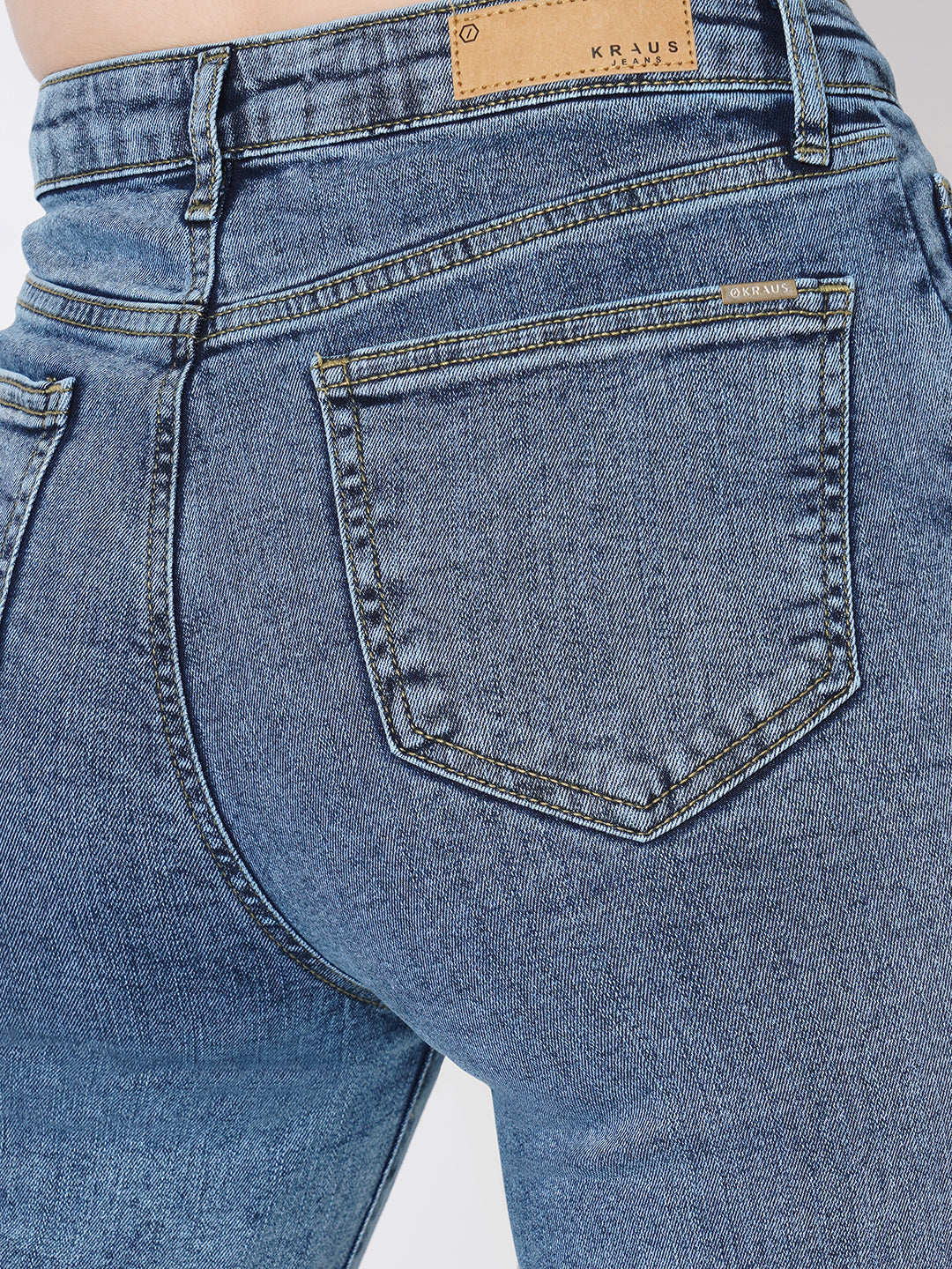 Women Blue High-Rise Loose Straight Jeans