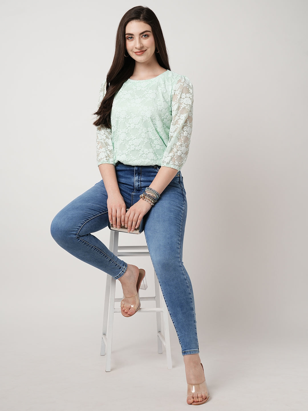 Women Sky High-Rise Skinny Fit Jeans