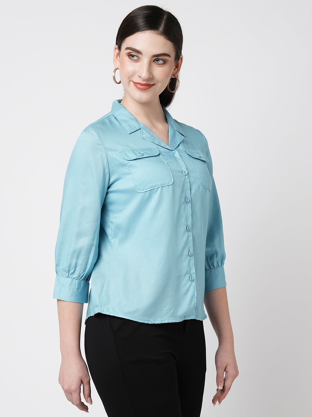 Women Turquoise Shirt