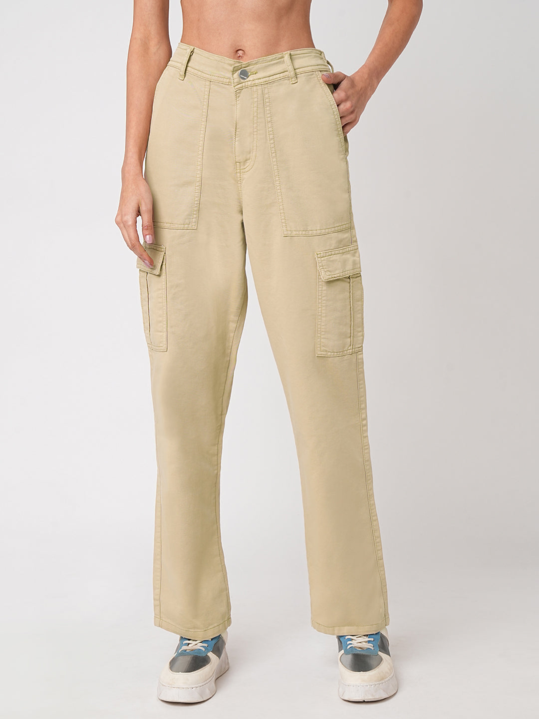 Women Oatmilk High-Rise Cargo