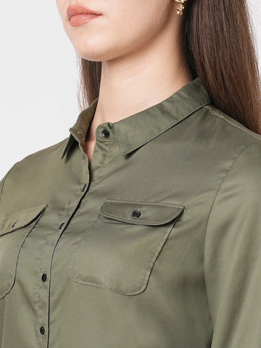 Women Olive Shirt