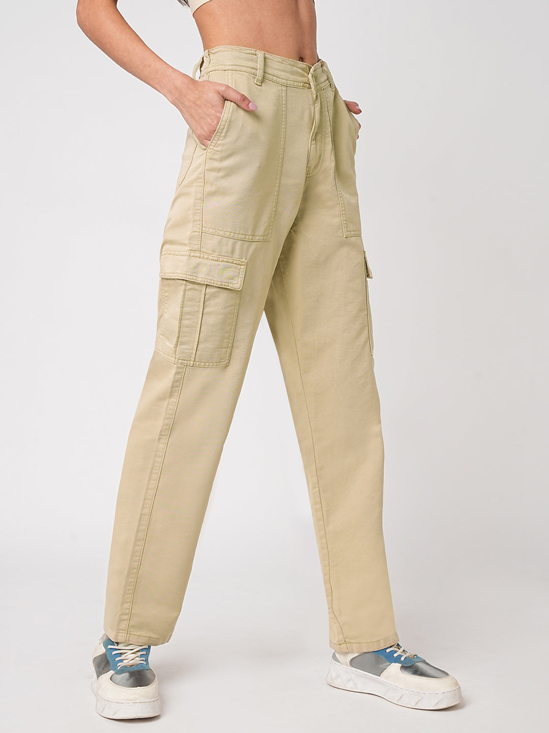 Women Oatmilk High-Rise Cargo