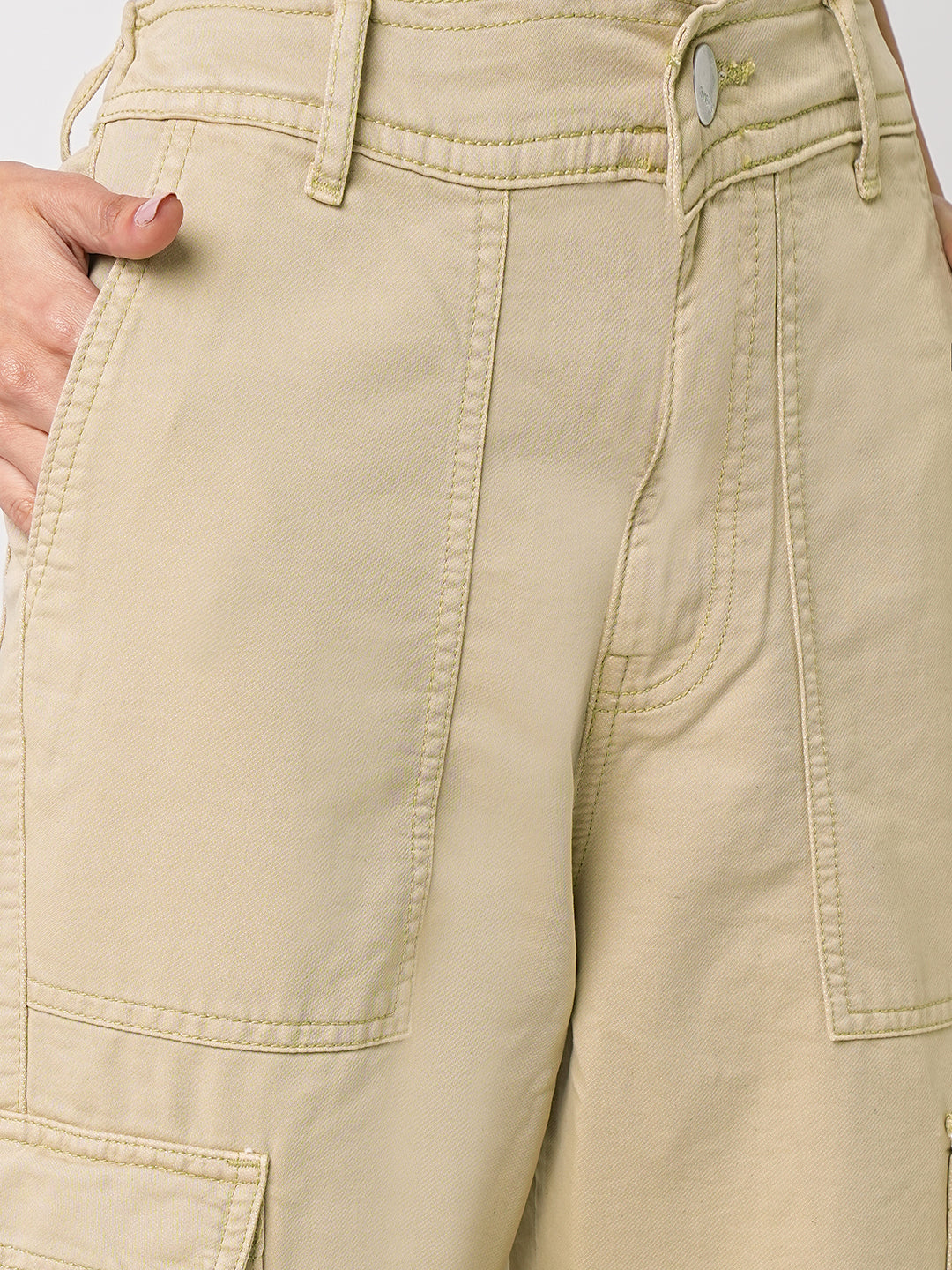 Women Oatmilk High-Rise Cargo